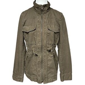 J. Crew Utility Field Jacket Adjustable Waist Grunge Chore Olive Green Small